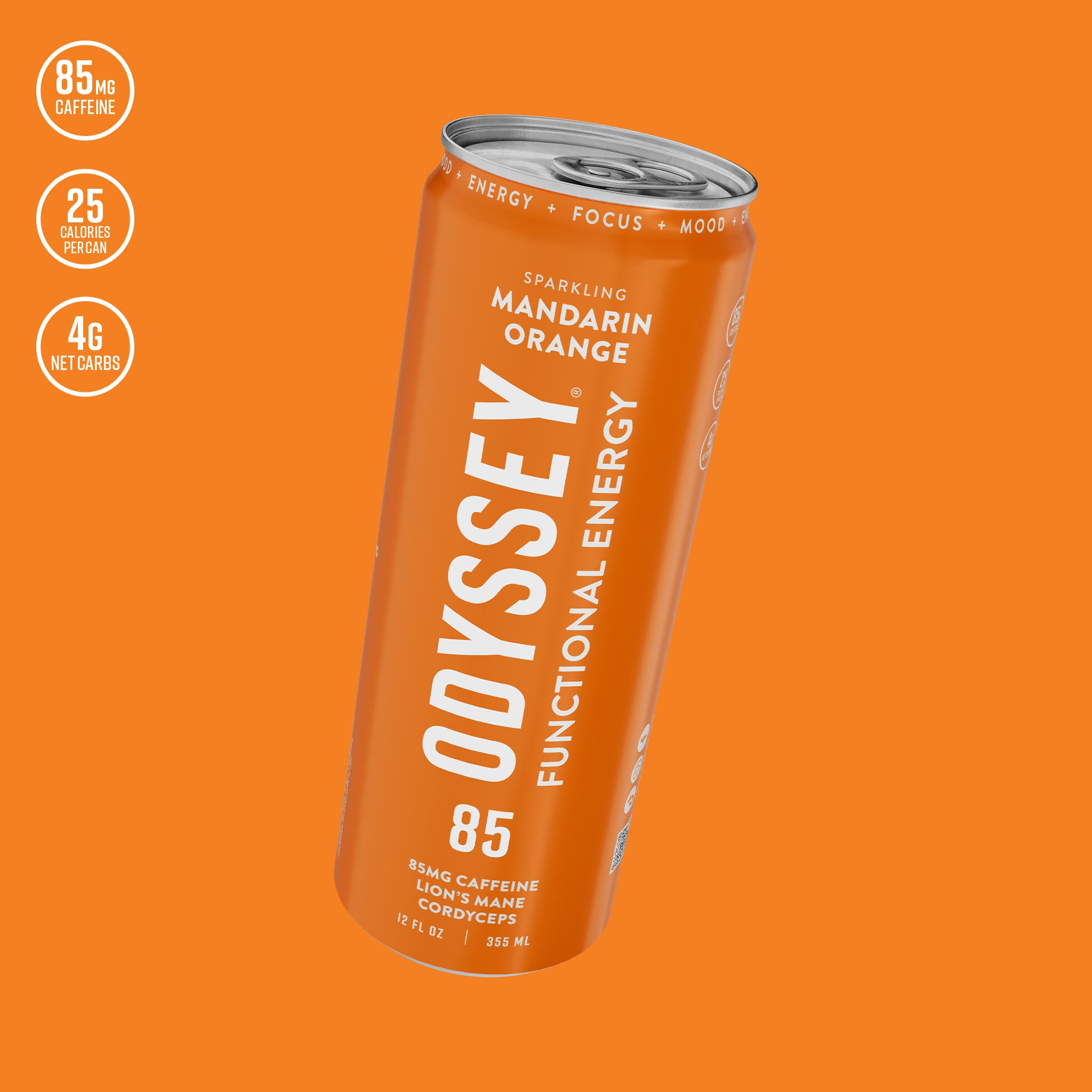 Mandarin Orange Sparkling Energy Drink - 85MG Caffeine – Odyssey