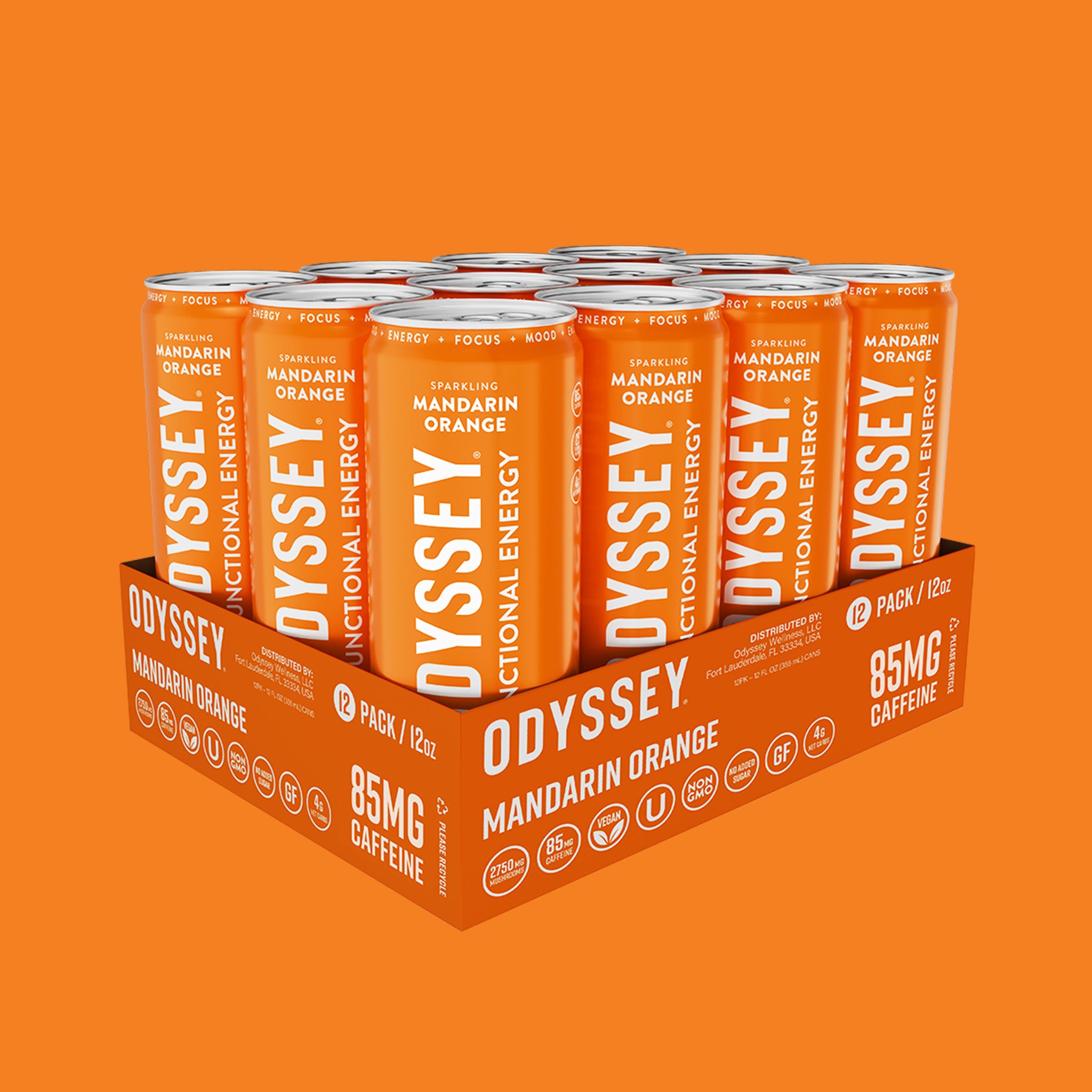 Mandarin Orange Sparkling Energy Drink - 85MG Caffeine – Odyssey