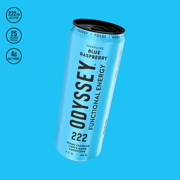 Blue Raspberry Sparkling Energy Drink - 222MG Caffeine