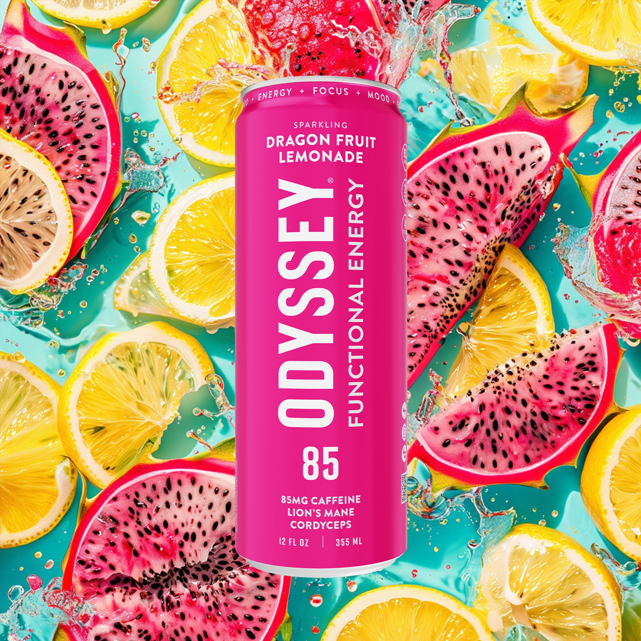 Dragon Fruit Lemonade Sparkling Energy Drink - 85MG Caffeine