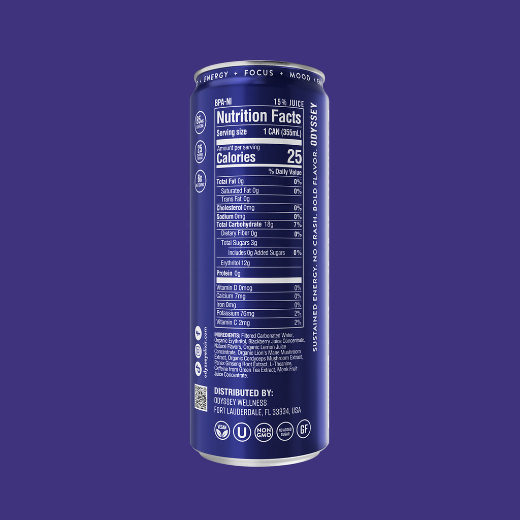 Blackberry Lemonade Sparkling Energy Drink - 85MG Caffeine